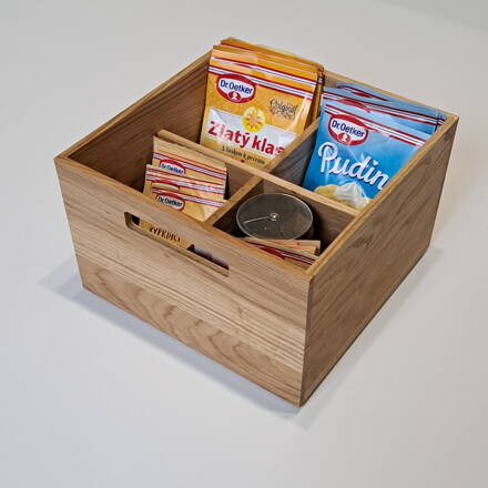 Drevený dubový box/bednička 236x236x150mm
