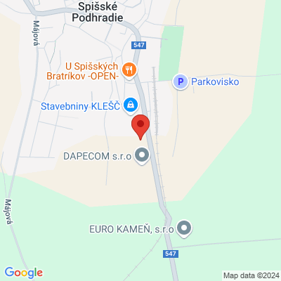 Google map: Štefániková 1109/143 Spišské Podhradie 05304